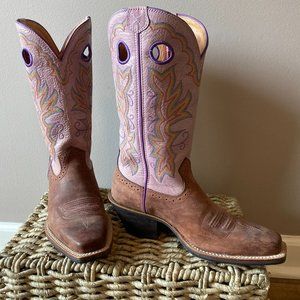 Twisted X Boots, Cowboy, Pink, Brown , Leather, Size 7
